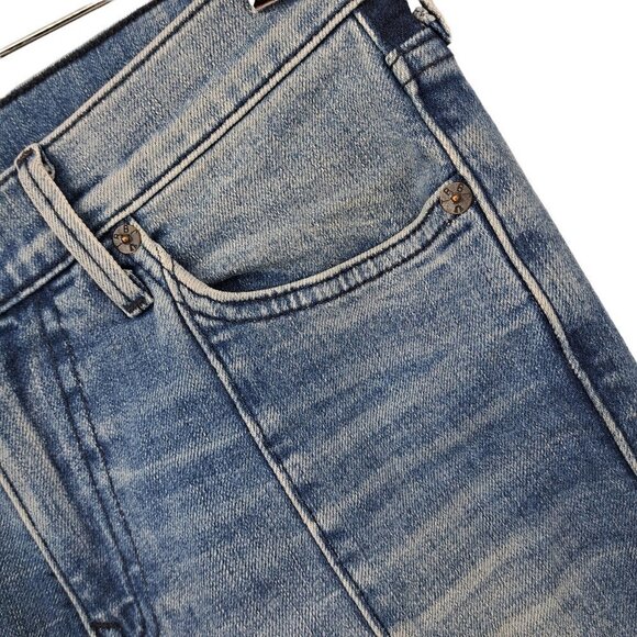 True Religion Stovepipe Patchwork Raw Hem Cropped Jeans Size 27 Boho Colorblock - Picture 3 of 12